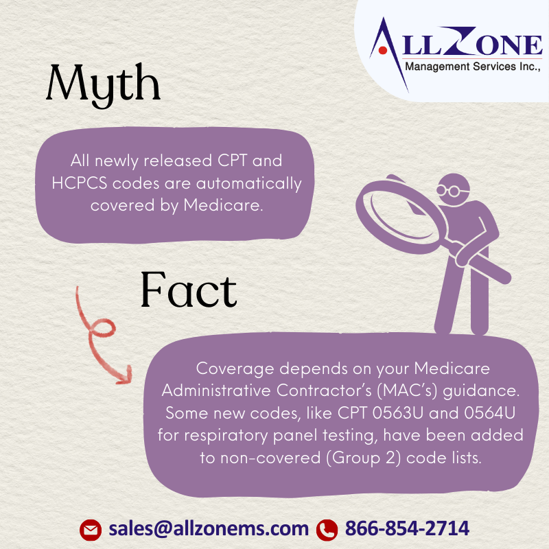 Allzone_Online's tweet photo. #medicalbilling myths can silently disrupt your revenue flow.

Break the confusion and focus on proven practices that lead to accurate claims, clean coding, and faster payments.

#Allzonems #mythvsfact #cptcode #HCPCS #medicalmyths #mythvsreality #medicalcoding #ThursdayThoughts https://t.co/3VM2S460D7