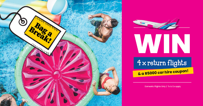 FlySafair's tweet photo. Stand to Win a dream break for 2026!

4 x return domestic flights

R5,000 car hire coupon from First Car Rental

Where would you go in SA with free flights &amp; car rental?

Enter by Jan 18.

T's&amp;C's apply