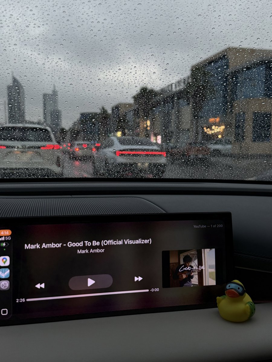 Music, you and me, under the rain
It’s a date