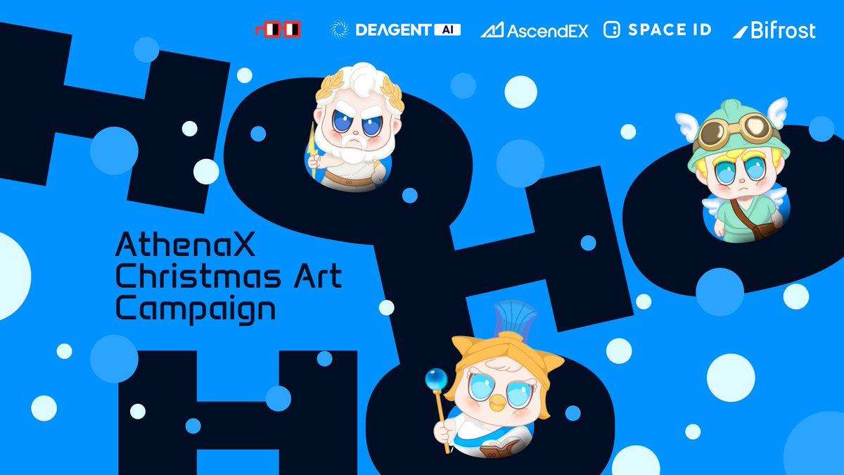athenax_co's tweet image. AthenaX Christmas Art Campaign is coming.

We're teaming up with @nounsdao, @DeAgentAI, @AscendEX_, @SPACEID, @Bifrost to turn the timeline into an onchain art gallery.

Live from Dec 18 to Dec 27
$600 prize pool
Create something fun before the year ends

Web3 doesn’t do quiet…