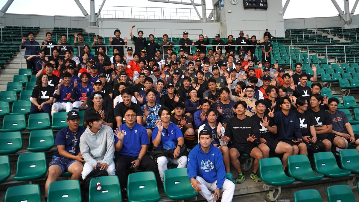 JPwinterleague's tweet photo. #ジャパンウィンターリーグ 2025は、本日無事に全日程を終了いたしました。

球場や配信にて、選手たちの奮闘をご覧いただいた皆さま、ありがとうございました。

また、冬の沖縄で経験を積んだ選手の皆さんが、この先も力強く進んでいけることを願っています🔥✨ 

2025.12.18 KOZA
#JWL2025 https://t.co/Gn583zn0np