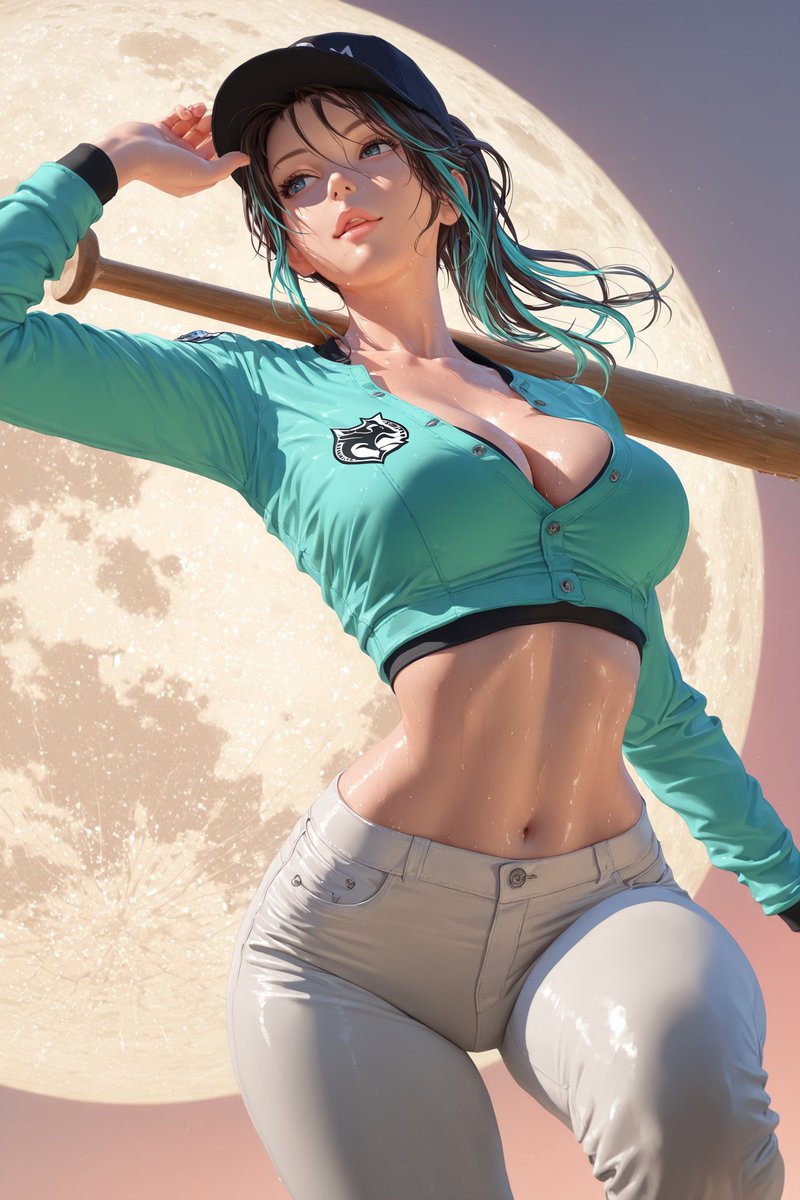 novavox_ai's tweet image. Bottom of the 9th... she’s got the bat, the stare, and that cap shadow hiding trouble. Think you can handle her swing?  Tag your fantasy teammate! ⚾️🧢

#SultrySlugger #BaseballBabe #SFW #AIart