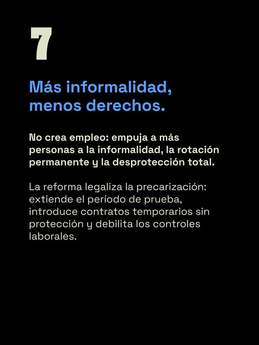 ✊🏽CONTRA LA REFORMA LABORAL DE MILEI: contra el ajuste sobre nuestros cuerpos y nuestras vidas.
JUEVES 18.12 ~ 15 hs. ~ PLAZA DE MAYO~
Todo derecho condensa una lucha histórica. Ningún derecho se entrega. La respuesta sólo puede ser colectiva: UNIR LAS LUCHAS ES LA TAREA