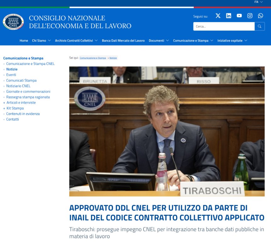 L'Assemblea del @CNEL_it ha approvato, nella seduta odierna, un disegno di legge volto a far sì che il "codice contratto CNEL" venga inserito obbligatoriamente nelle denunce di infortunio inviate a @INAIL_Gov. Una iniziativa utile a monitorare le dinamiche infortunistiche
