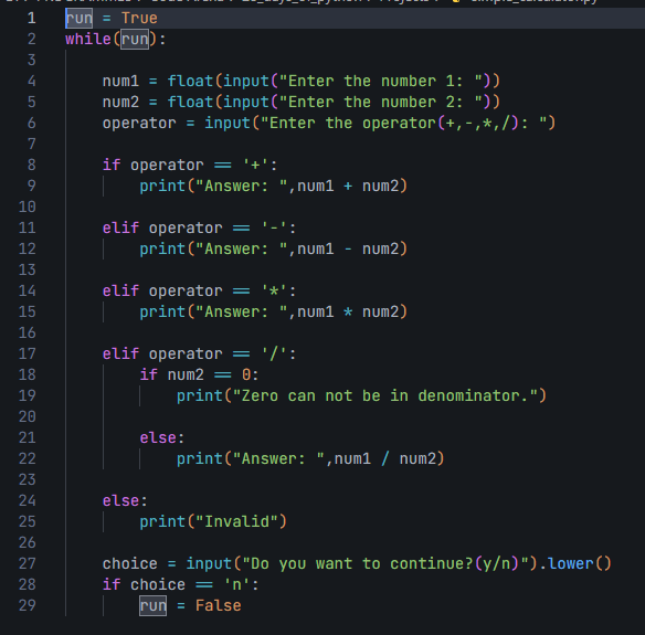 RajTiwa59175293's tweet image. Day 7 of Learning Python for 28 days.         

Project-Based Learning is an Amazing way to clear your concept. 
Today, I have created two projects:
1. A Simple Calculator
2. Number Guessing Game

 #28DaysOfLearningPython #python #pythonlearning #LearningInPublic #LearningJourney