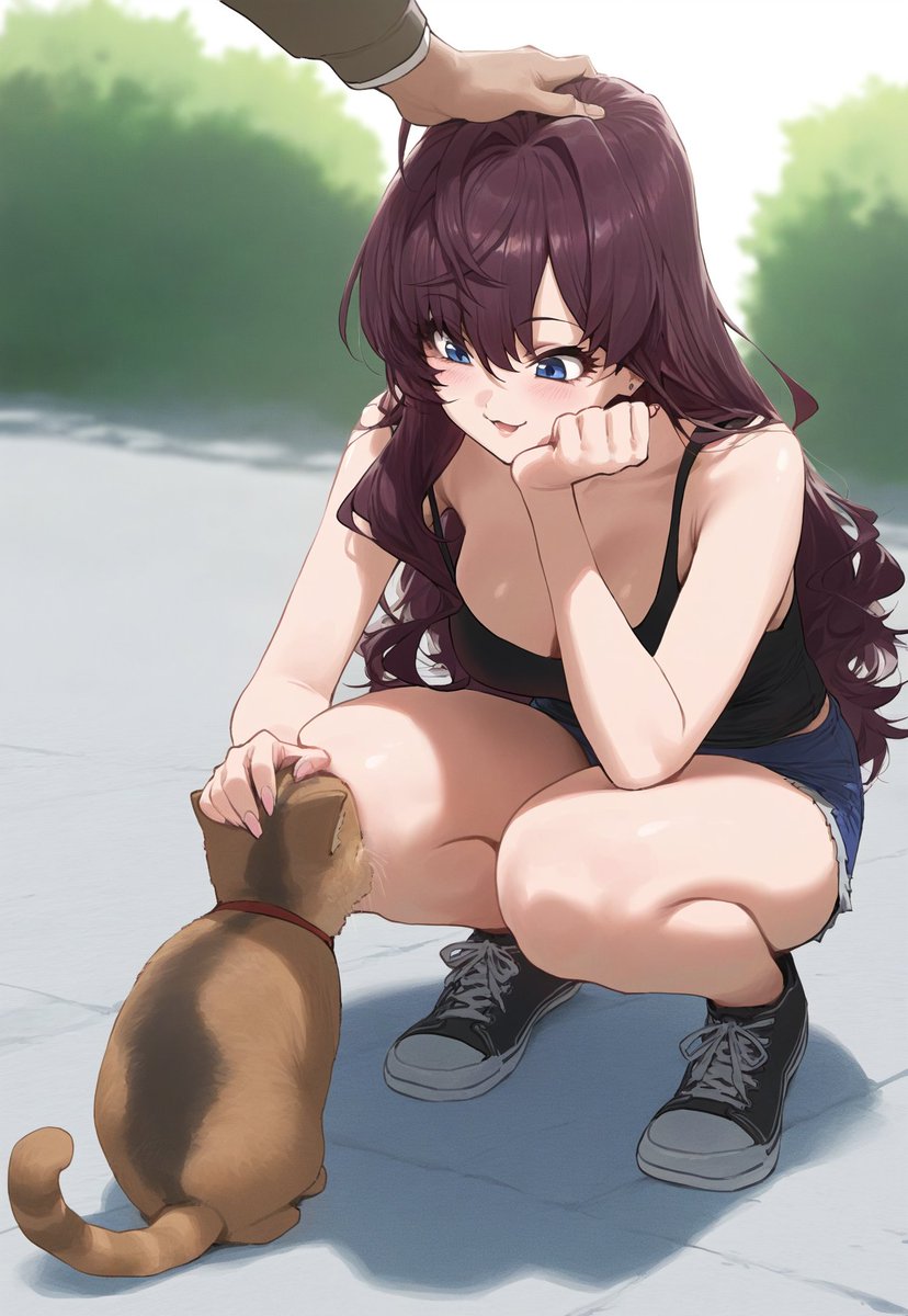 Me petting a cat petting another cat. 😂🐱💙 #一ノ瀬志希 #Shishi