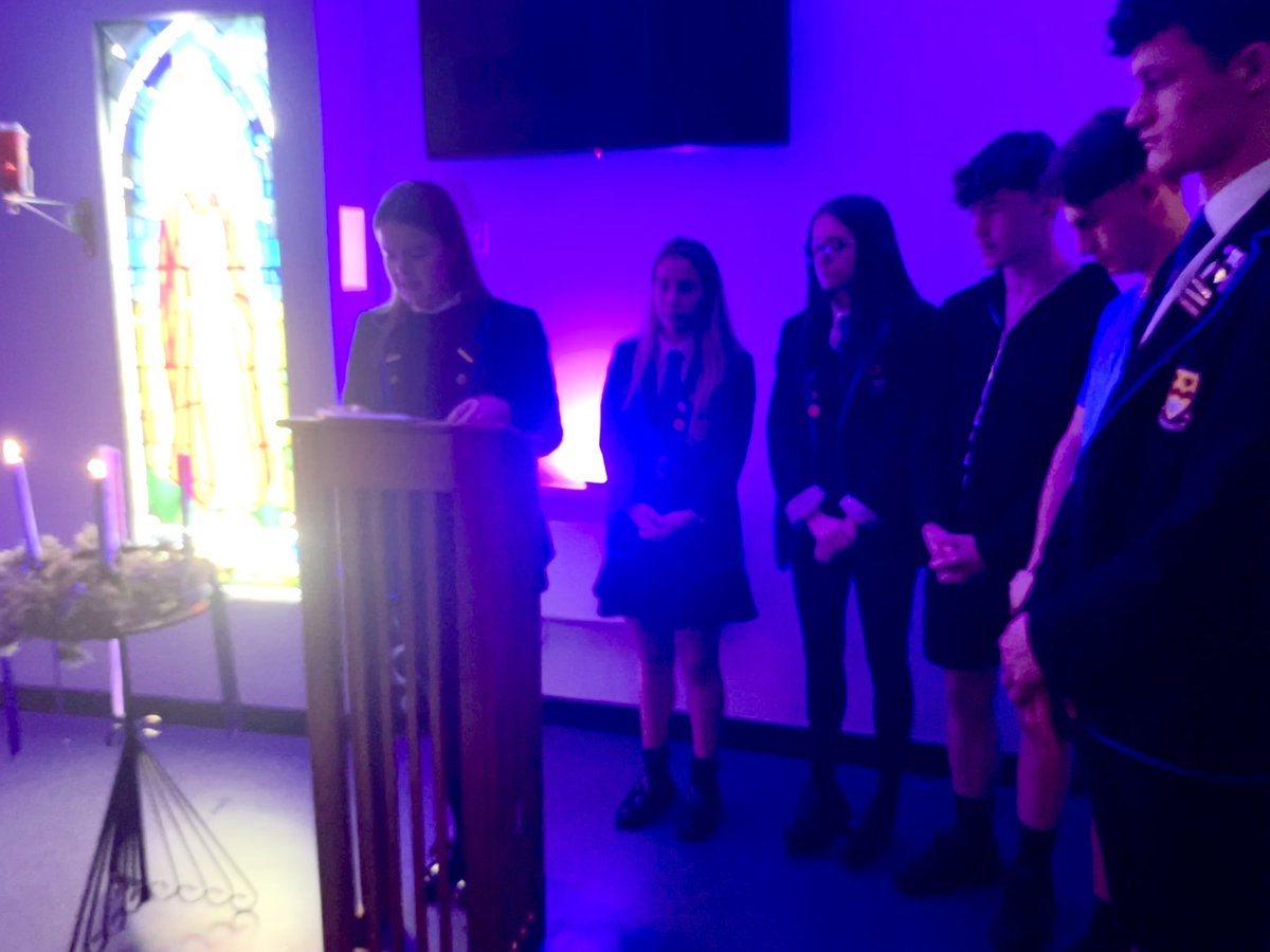 cardinal_re's tweet photo. 3/4 It’s been a busy few weeks during Advent in the RE dept as we prepare for Christmas…S6 Caritas pupils have led weekly Advent Prayer Services in the Oratory on Tuesdays at lunchtime during Advent. Thank you to all who led these and all who participated 🕯️🙏💜💜🩷💜🤍 https://t.co/MGqJYvCKLO