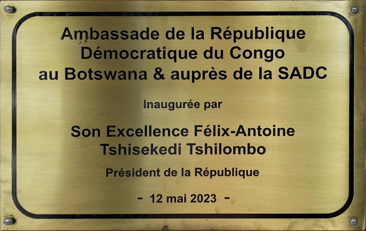 Ambassade RDC au Botswana & auprès de la SADC🇨🇩 tweet media