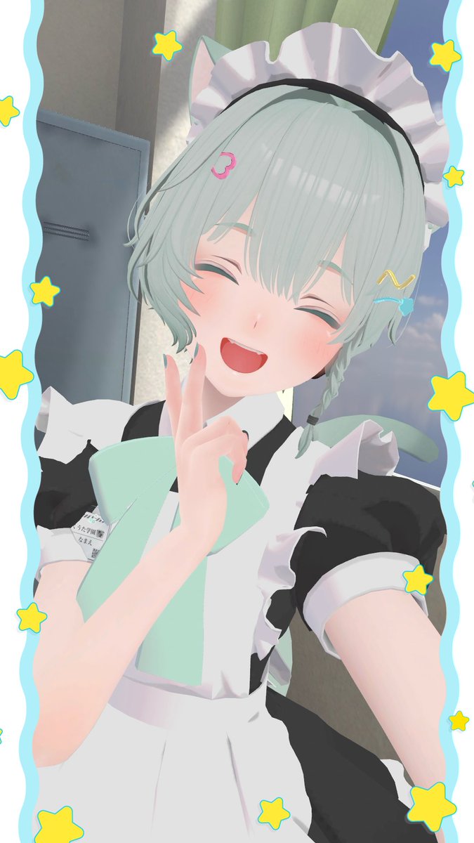 先日はVRchat内イベント
#くうた学園　のプレオープンでした
ご来校頂いた皆様、誠にありがとうございました〜‼️

これから本格的にスタートしていくと思うと…ドキドキしちゃうね
本オープンが待ちきれないっ❗️
くうた学園2年生♡アイドル部部長♡
とびきりかわいいなまえ を
これからよろしくね🩵💛