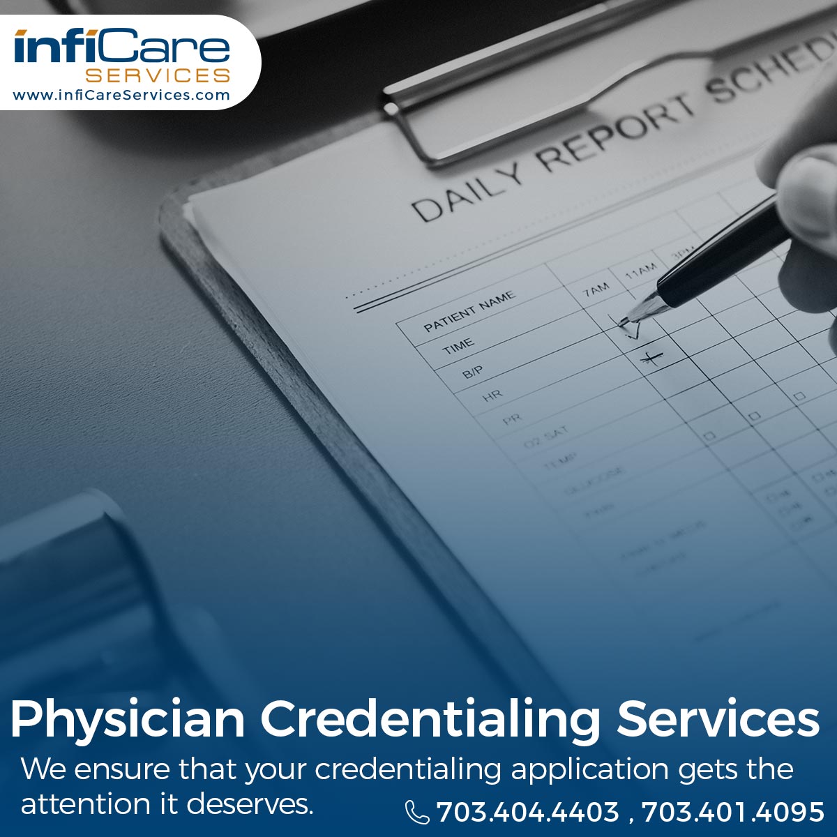 InfiCareService's tweet photo. From initial #credentialing to re-credentialing and payer enrollments, our expert team ensures accuracy, faster approvals and reduced administrative burden—so physicians can focus on patient care while we manage the paperwork efficiently. https://t.co/mIacuCFpNx https://t.co/J2UWENT7Ui