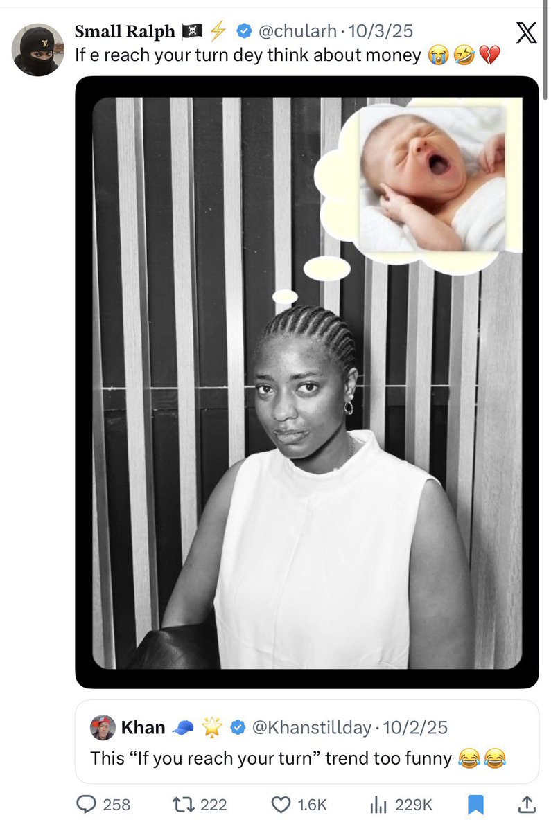 5 million impressions.
Banger tweet 
Banger post.
Now hand don meet you😛.
Don’t defame people for your own fame.
Drink water and mind your business