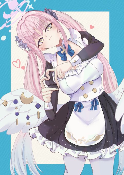 #ブルアカ #BlueArchive 聖園ミカ描いたよ 先生だけのメイドだよっ