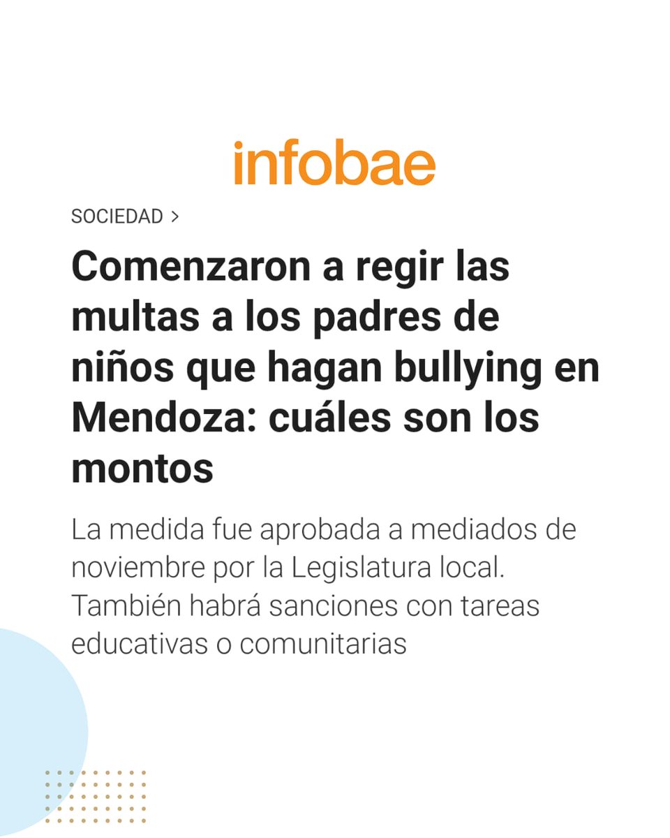 TadeoGZ's tweet image. La convivencia escolar es una responsabilidad compartida.

En Mendoza tenemos una ley que prioriza la prevención del acoso escolar y el acompañamiento de las familias cuando se presentan situaciones de bullying.

El objetivo es claro: proteger a niños, niñas y adolescentes,…