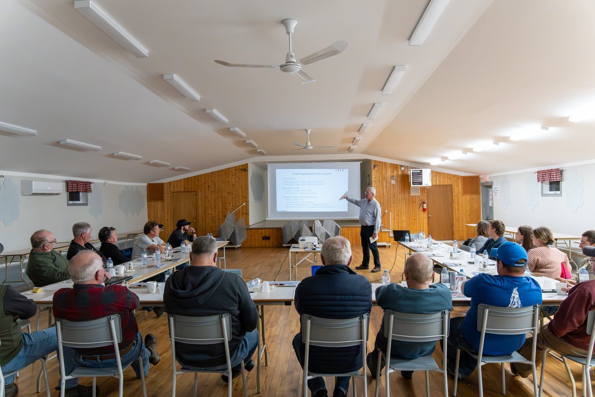POTATOESNB's tweet photo. PNB district Meetings bringing together farmers in New Denmark and Moncton.
It was great to reconnect with familiar faces and meet new ones as we discussed the upcoming growing season and plans for the year ahead.
Thank you to everyone who joined us! https://t.co/XJNUa40oXo