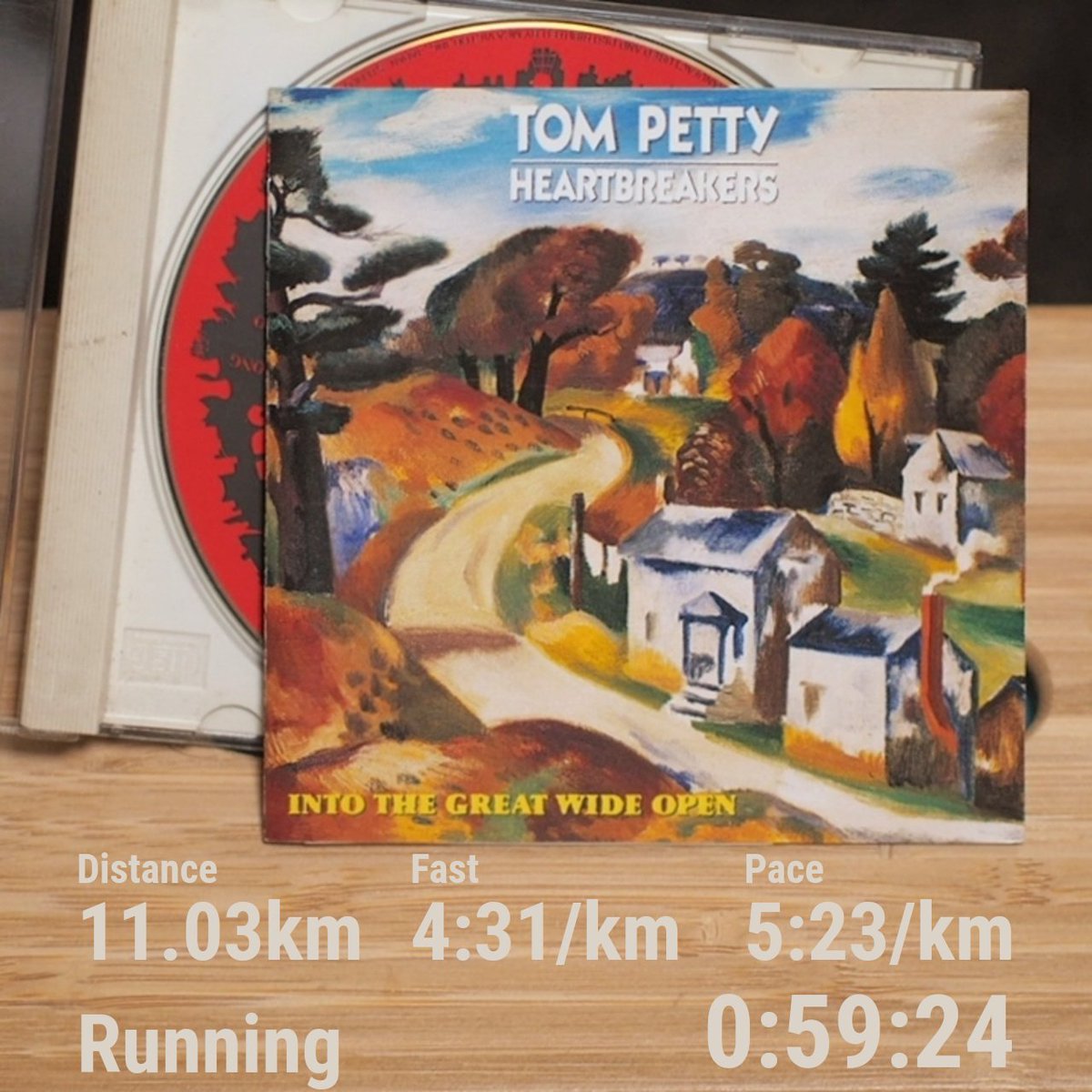 秋の不調から抜け出してトータル80km走った。
やっと体が戻ってきた感じ。
今日もTom Pettyと一緒♪