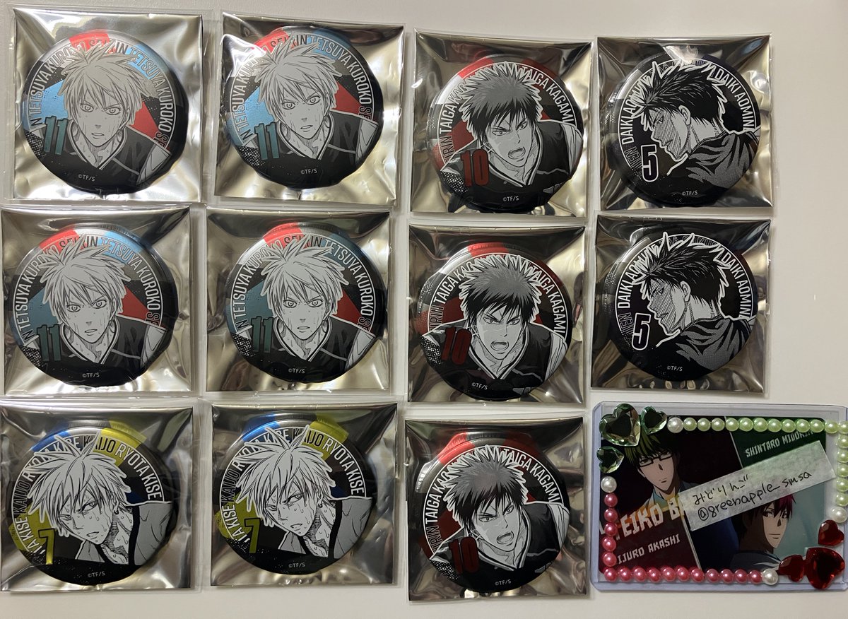 交換】黒子のバスケ 黒バス デコレクション缶バッジ デコレ缶 譲
