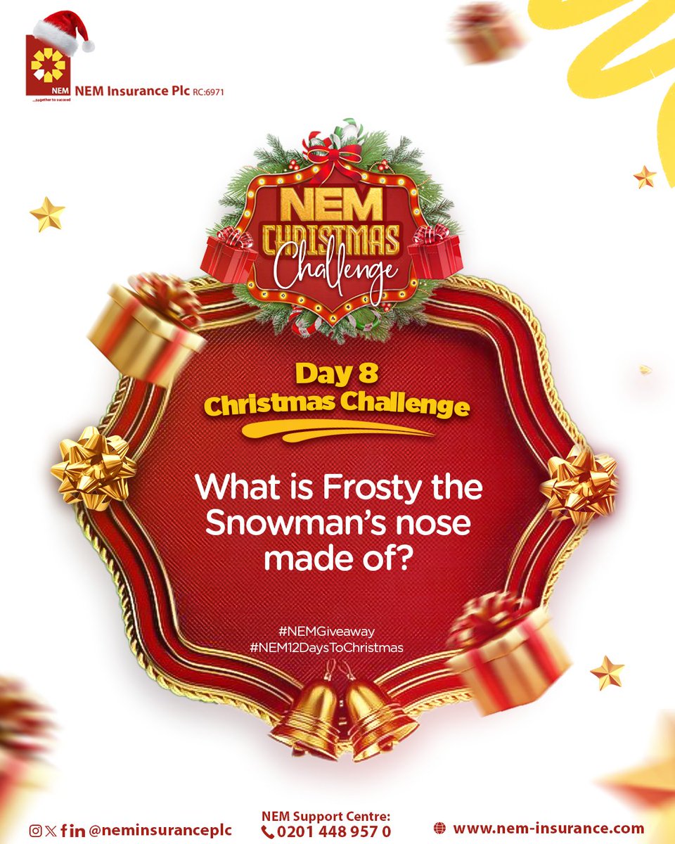 Day 8, Snowman fans, what’s your answer?

Don't forget to use the hashtags #NEMGiveaway #NEM12DaysToChristmas
