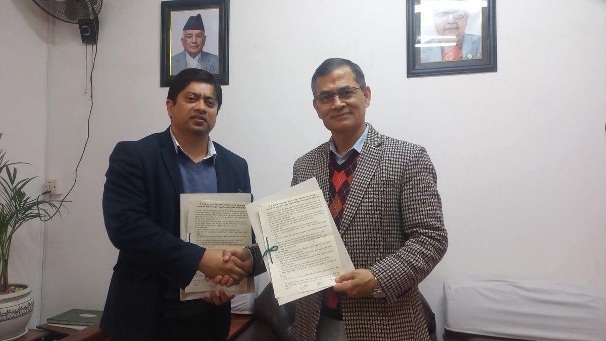 nphlnepal's tweet photo. आज मिति 2082 साल मंसिर 21 गते बि पि कोइराला स्वास्थ्य बिज्ञान प्रतिस्ठान र राश्ट्रीय जनस्वास्थ्य प्रयोगशाला बिच प्रतिश्ठानमा नहुने प्रयोगशाला परिक्षणहरु यस प्रयोगशालामा गर्नकालागी नमुना आदान प्रदान सम्बन्धी सम्झौतामा हस्ताक्षर सम्पन्न भयो। https://t.co/d9RgQEZW2M