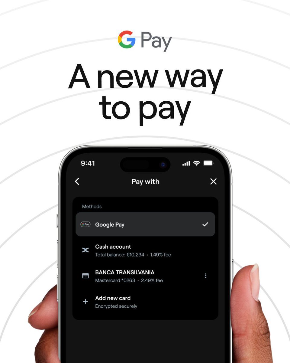 Less steps. More crypto. Google Pay is now available in xPortal 🥳 use it  to buy crypto or top up your card in seconds.