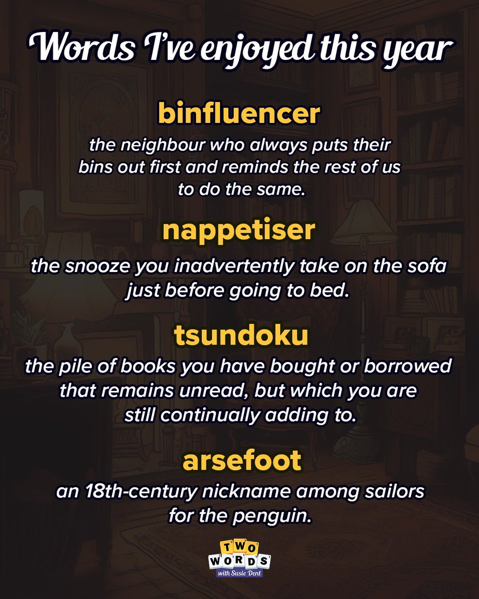 Which words have bought you happiness this year? I’d love to hear them.

And if you fancy a distraction over the holidays, do give my game Two Words a go. twowords2.page.link/play