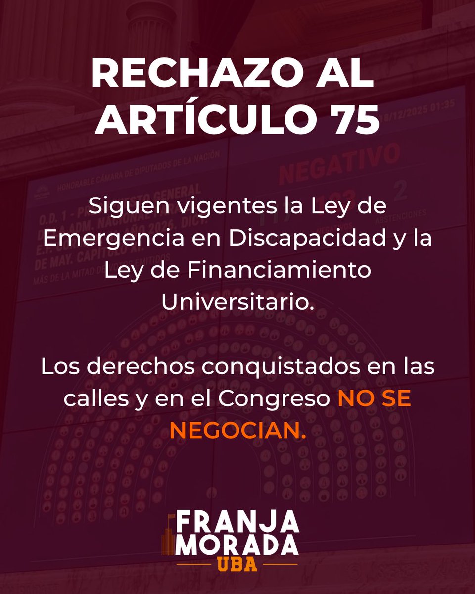 Franja Morada UBA tweet media