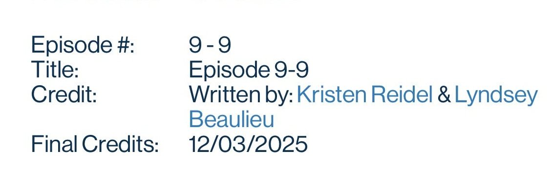 Info911Brasil's tweet image. 🚨 Kristen Reidel e Lyndsey Beaulieu, que juntas escreveram os episódios 3x17 (Powerless) e 7x10 (All Fall Down), foram registradas como as escritoras do episódio 9x09 de #911onABC
