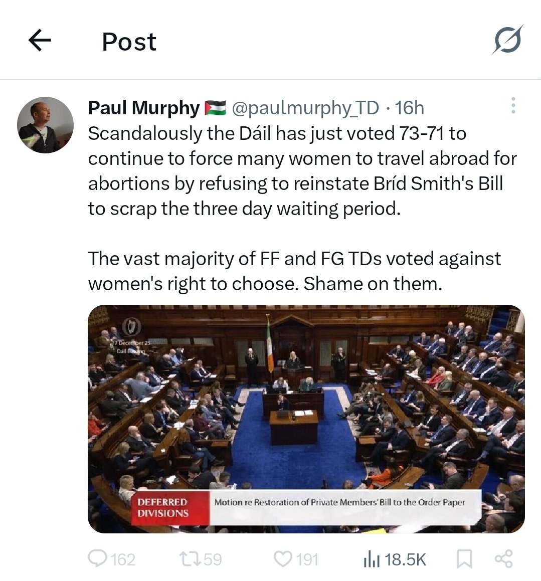 Imagine wanting to abortion full term baby. Although this fella doesnt even know if his last baby was a boy or girl. But he wants to  save the foxes!! <a href="/paulmurphy_TD/">Paul Murphy 🇵🇸</a>