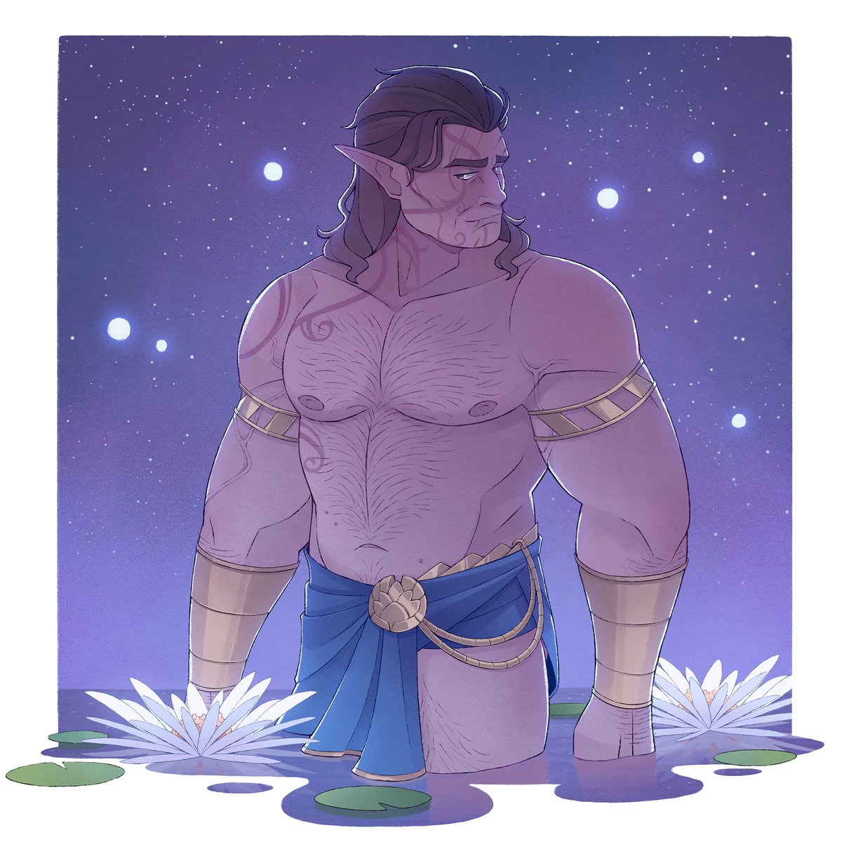 WillowayART's tweet image. Another screenshot inspired artwork 🪷 #Halsin