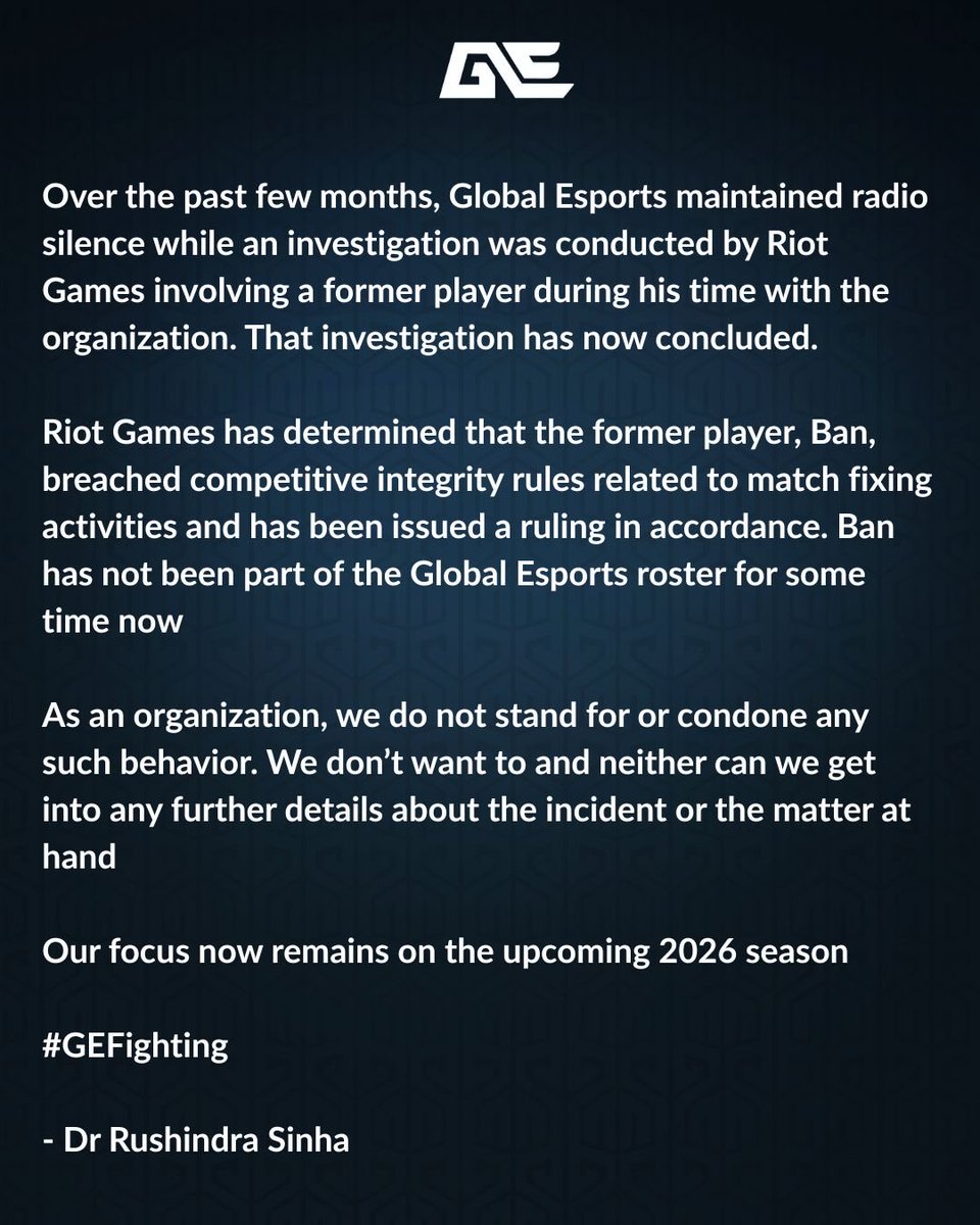 Global Esports tweet media