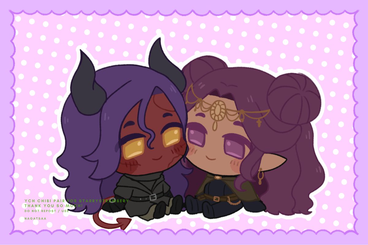 nagatsaa's tweet photo. YCH chibi pair raffle prize for @StarryStrawbery ✨
Thank you so much! https://t.co/26bIGGeTHY