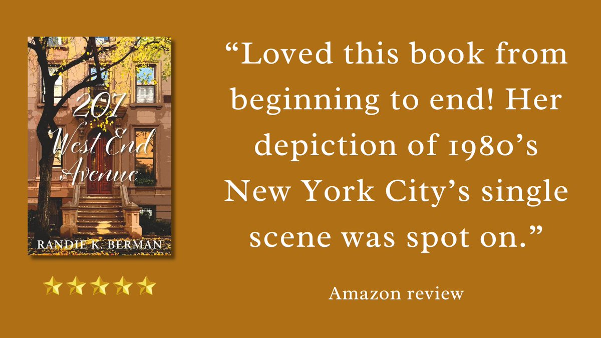 "Loved this book from beginning to end! Her depiction of 1980’s New York City’s single scene was spot on." amazon.com/207-West-Avenu…