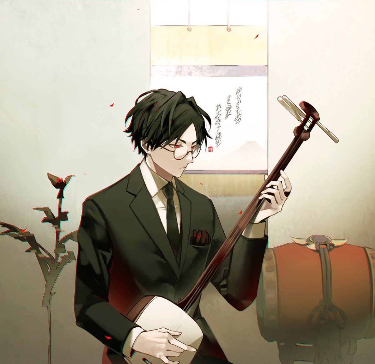 앱오미이렇게살았는데
아옴이선생님이샤미센연주하는일러스트기있다는건정말좋은일임