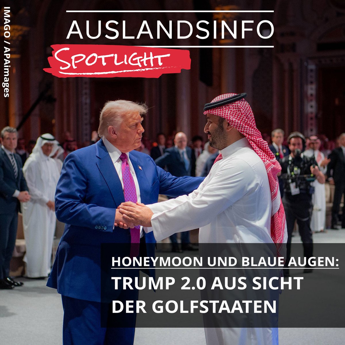 Neue Folge: Trump 2.0 aus Sicht der Golfstaaten. 🎧
Wir sprechen mit dem Nahost-Experten <a href="/pdienstbier/">Philipp Dienstbier</a>, <a href="/KASonline/">Adenauer-Stiftung</a>, über Investitionen, neue Konflikte, Irans Rolle, Israels Beziehungen, Saudi-Arabiens Rüstungsgeschäfte und Europas Chancen in der Region. open.spotify.com/episode/4WPJAu…