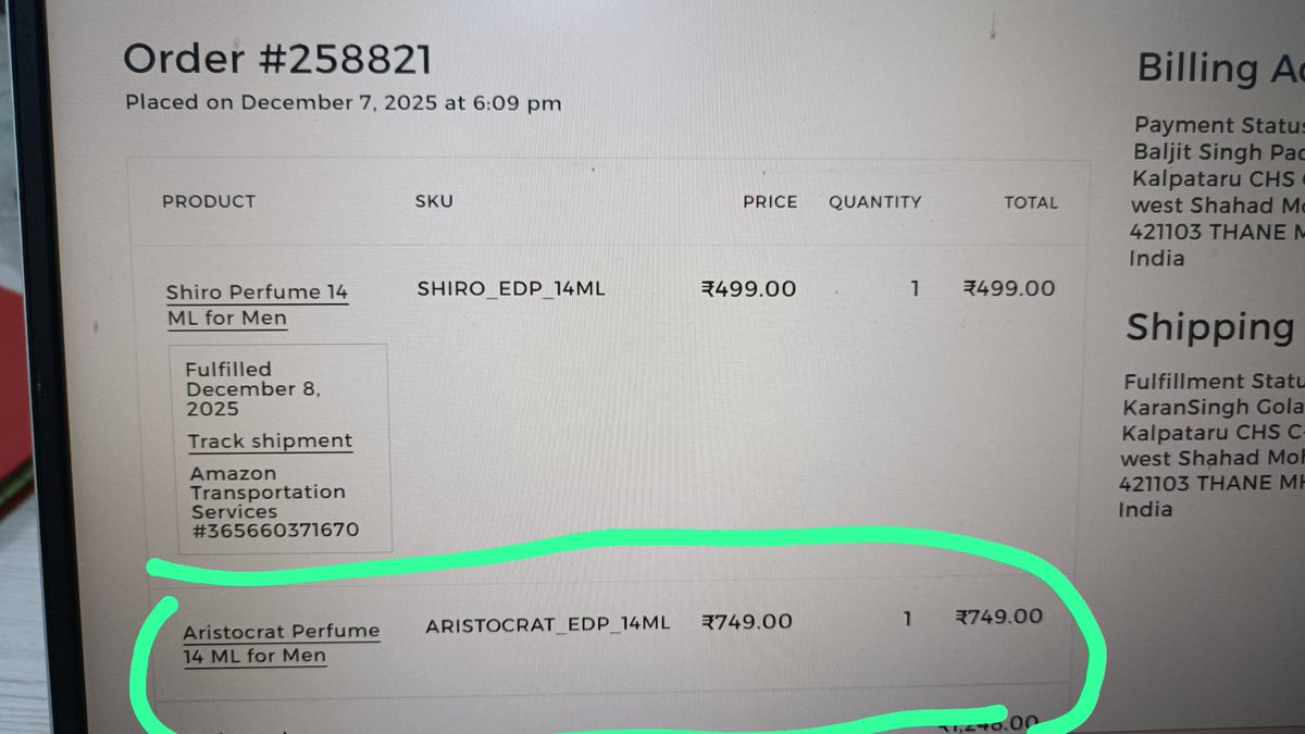 karan28sep's tweet photo. @AjmalPerfumesIN 
I placed an order on 7dec25. And i haven't got my product yet. Wtf is wrong with you. I have tried calling your customer care number but it was unanswered. When will i get my order? https://t.co/uutJ9wOZw7
