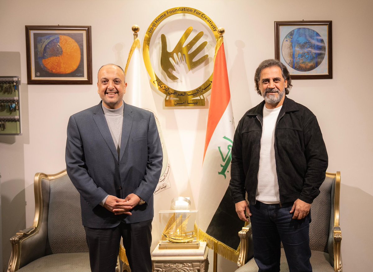 President_UIMS's tweet photo. تشرفت اليوم بلقاء الاستاذ هشام الذهبي 
مؤسس بيت الإبداع العراقي 
جهود كبيرة ومثال يحتذى به
#العراق #بغداد #اضاحي_العراق #هشام_الذهب https://t.co/WhJXXDq5M2