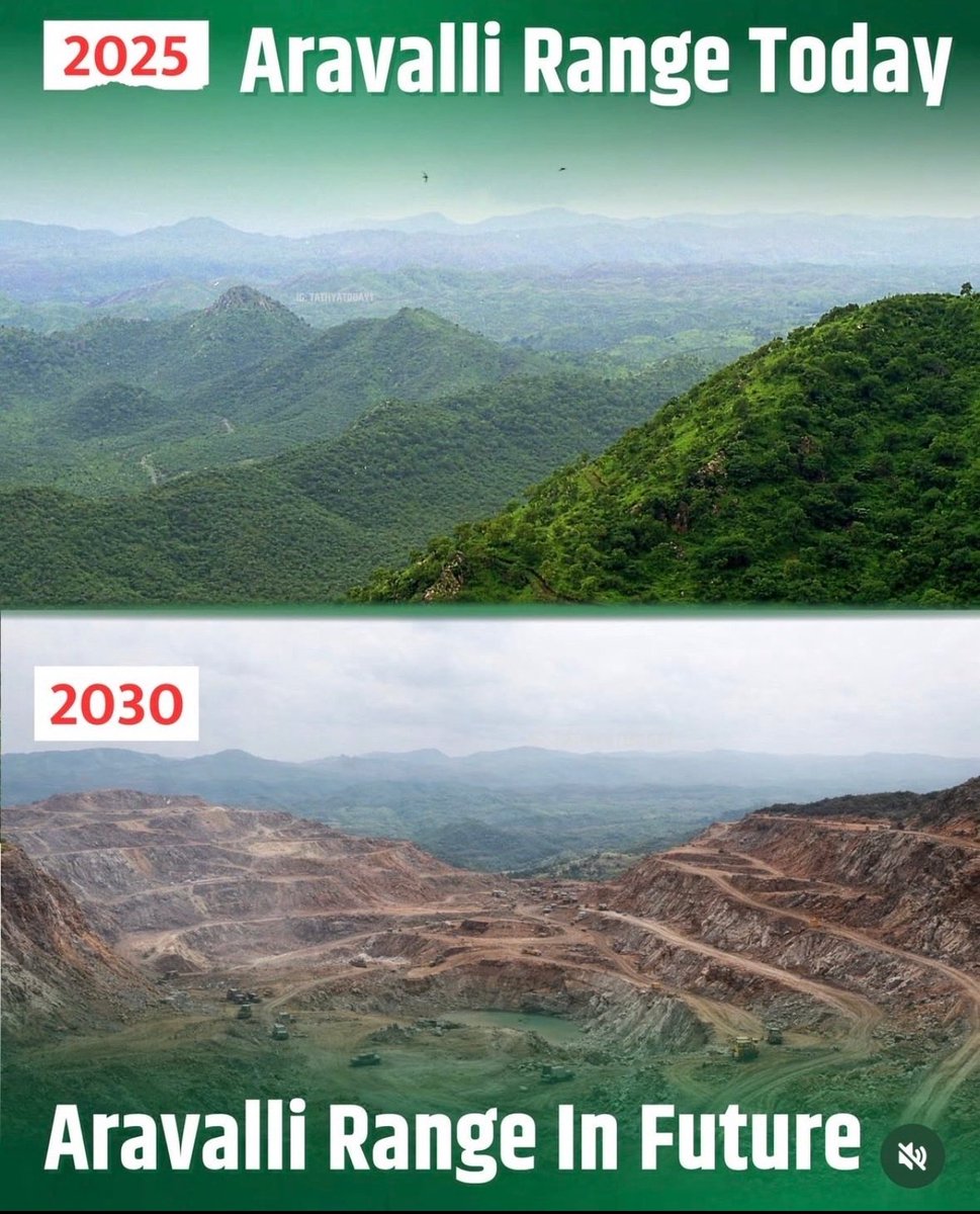 If we stay silent now...
This will be Aravalli by 2030. 
Speak up. Fight. Before it's gone forever. 

This Government Is
- Of Adani
- By Adani
- For Adani
#SaveAravalli #अरावली_बचाओ #aravallihills