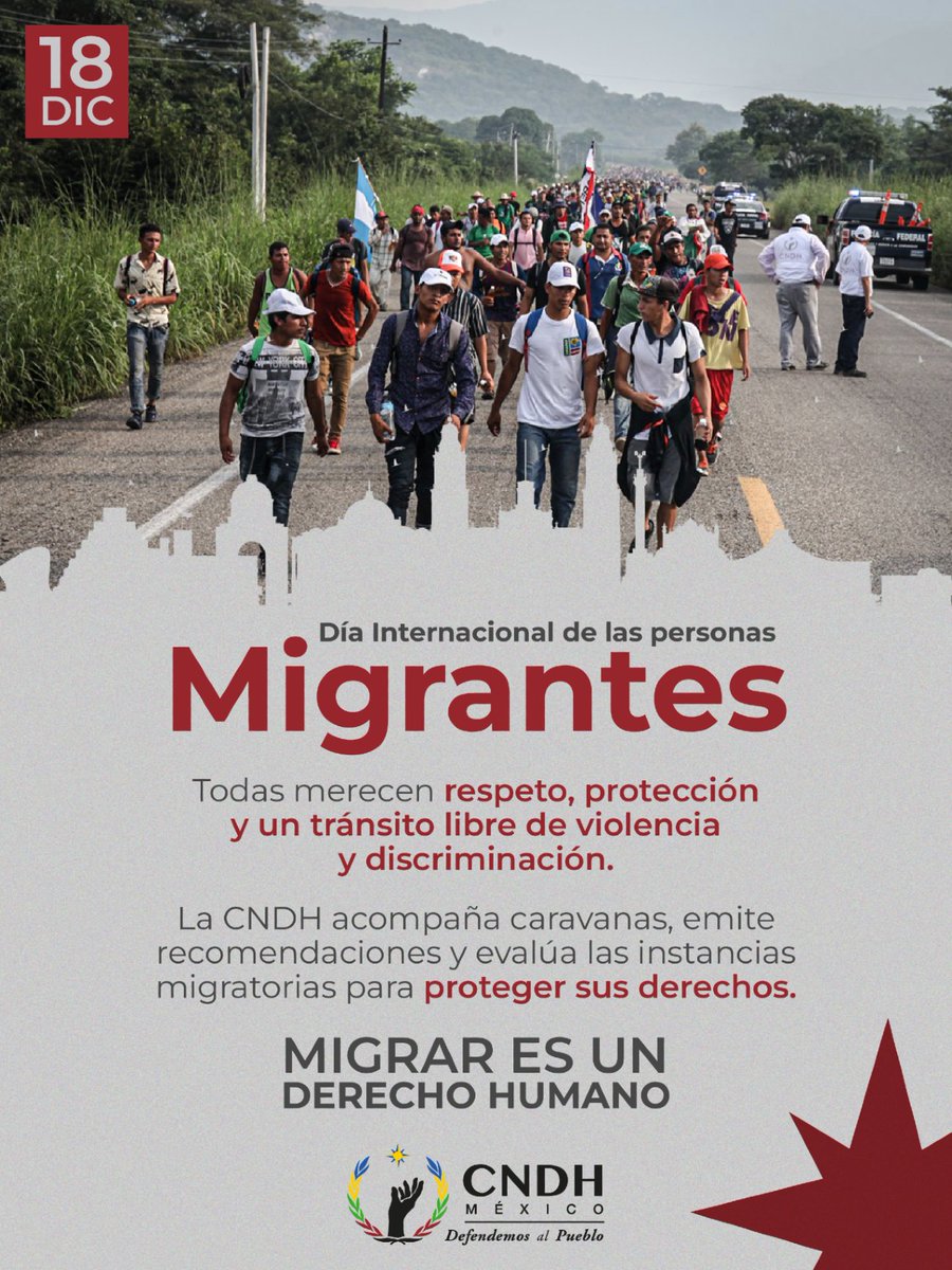Migrar es un acto de valentía. Millones de personas cruzan fronteras en busca de una vida más justa. Este día nos invita a mirar de frente la realidad migratoria y a asumir la responsabilidad de defender sus derechos.

#DefendemosAlPueblo