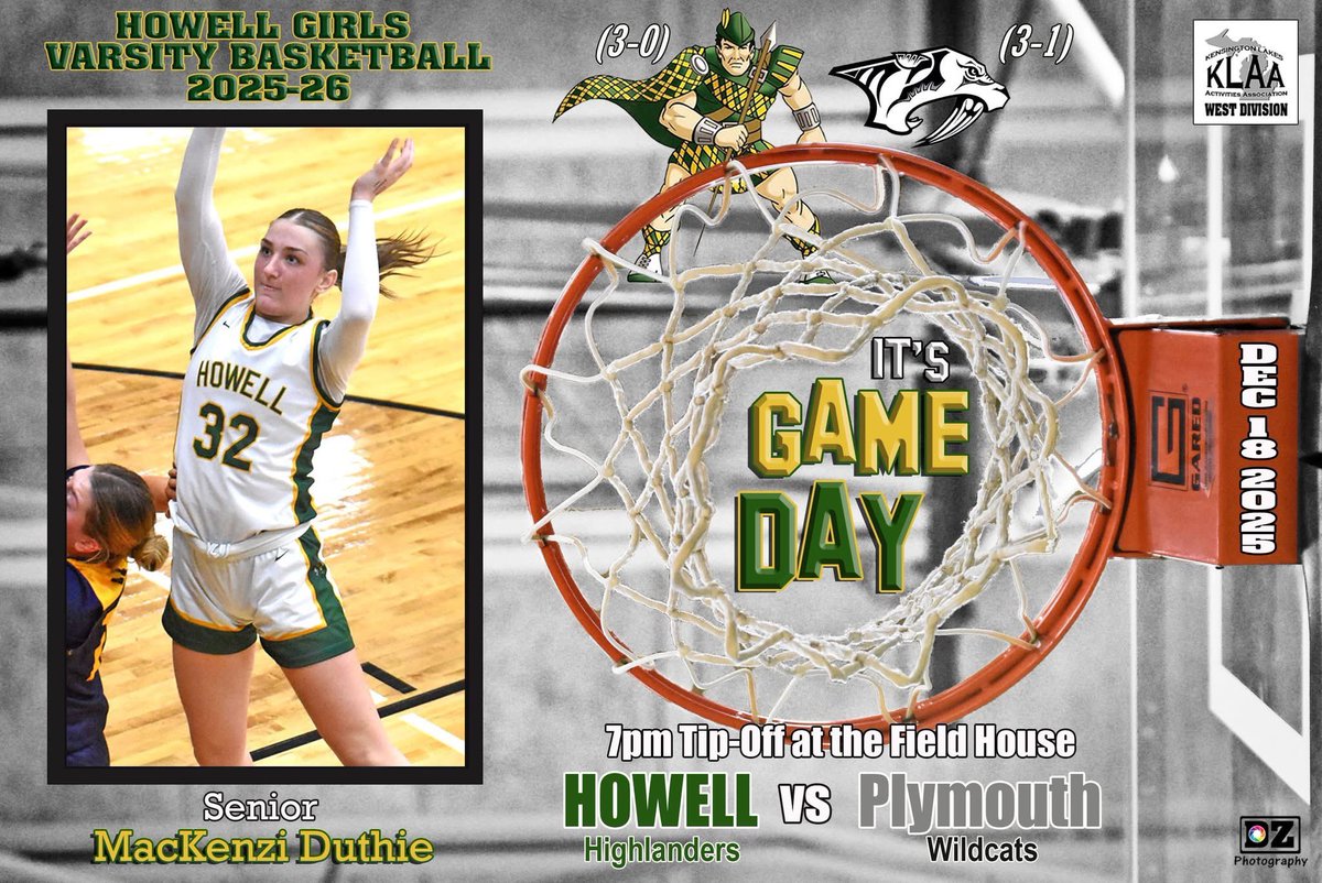 HowellHoops's tweet image. Thanks Dan Zeppa for the amazing game day graphic! See you all today at 7:00PM Go Green!💚💛