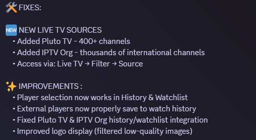 🚀CINEMA HQ UPDATE - V5.1

🌐Website : https:// cinemahq. app
🌐Digilink Code : 668549
🌐Downloader Code : 764496
🌐Discord : discord.com/invite/NNxnW3U…
🌐Github : github.com/Inside4ndroid/…

ENJOY!

💕💕LIKE &amp; RE-POST💕💕