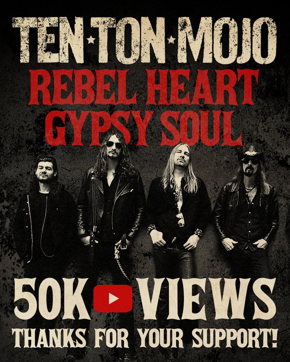 TenTonMojo's tweet image. 50K views/plays!!! Thanking ALL y'all so much! 🤘
youtu.be/DG-KYfVi4K4?si…