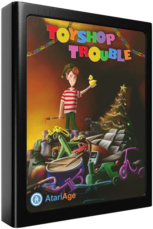 atari's tweet image. The elves are on vacation and you're stuck in the factory fixing their mistakes!

Paint toys as they come through the conveyor belt in Toyshop Trouble, a collaborative homebrew title from multiple artists and authors.

atariage.pulse.ly/k4d5xe7kqq