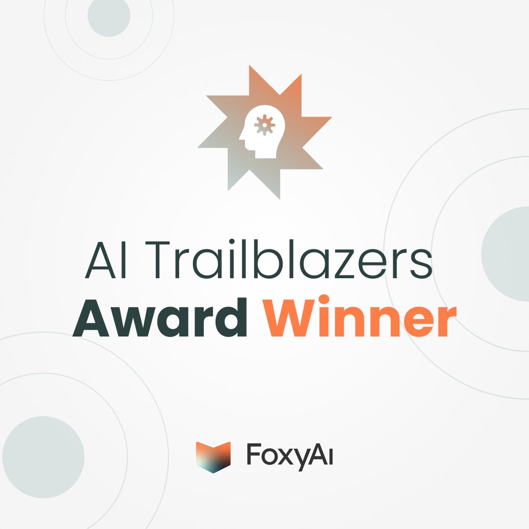 FoxyAI has been named the 2025 Tech Trailblazers AI Trailblazers Award Winner 🏆

The Tech Trailblazers Awards recognize early-stage enterprise tech companies driving real innovation, judged by a global panel of industry experts.

#TechTrailblazers #AI #RealEstate #Proptech