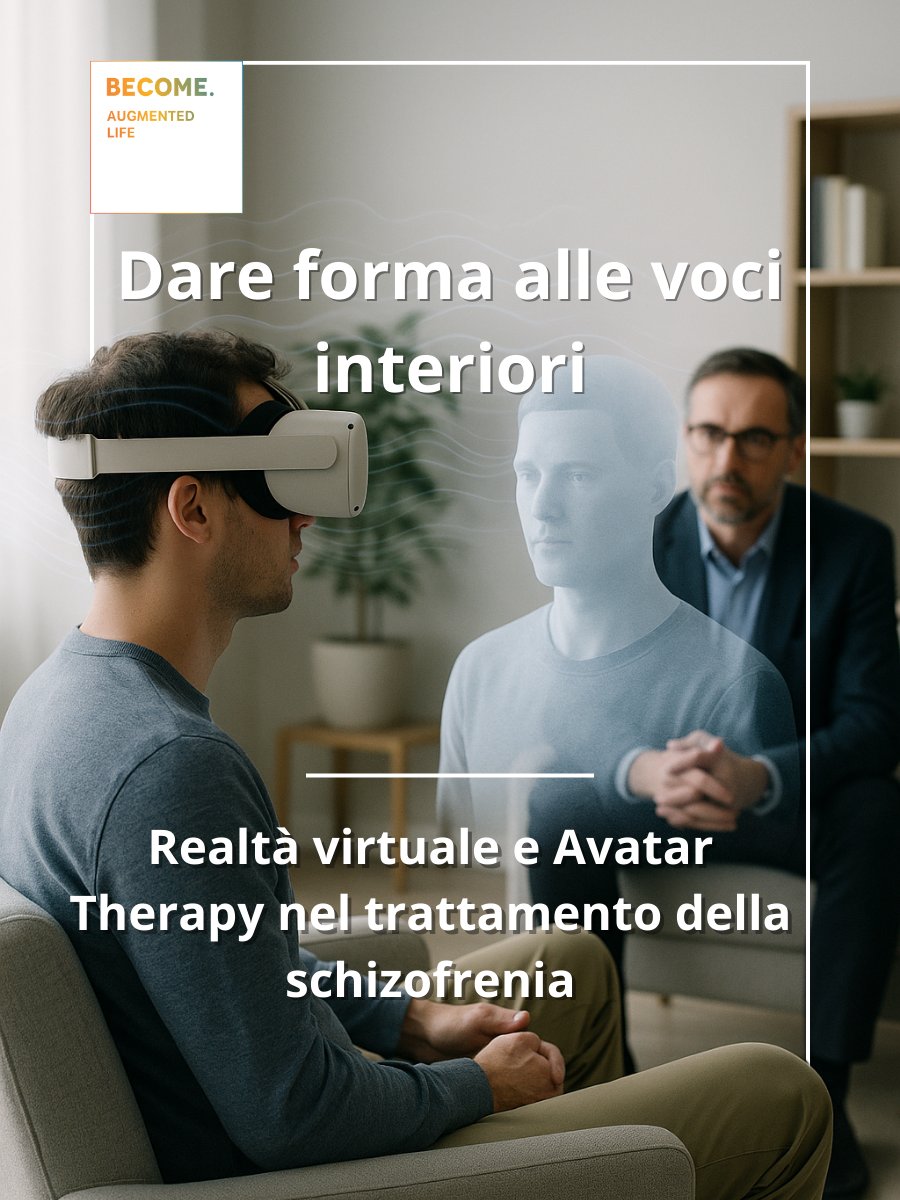 BecomeHub's tweet image. 🧠 Trattamento della schizofrenia con la Avatar Therapy: il paziente interagisce con una rappresentazione delle proprie voci interiori, guidato dal terapeuta.

💡Le psicotec diventano parte del setting clinico.

👉 Formazione su discoverbecome.com

#InnovazionePsicologica