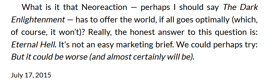 Going through Land's blogs, the ultimate edgelord lol