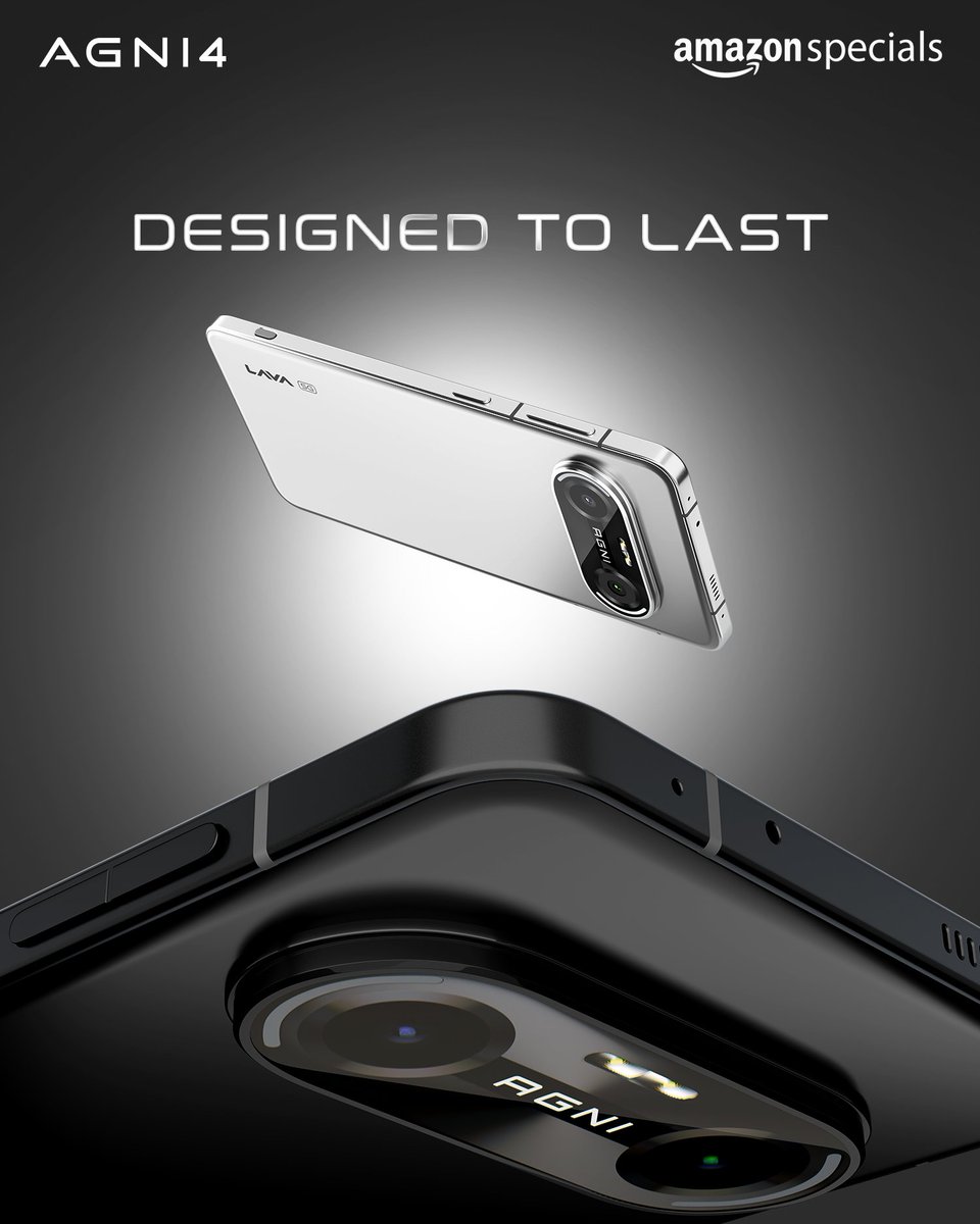 LavaMobile's tweet photo. Designed to last.
Agni 4 is crafted in aluminium to preserve its form, feel and finish over time.
Sale is Live
Price: ₹24,999
Only on Amazon: https://t.co/0BY964XVma
#Agni4 #FireForMore #VayuAI https://t.co/HltCufrR3S