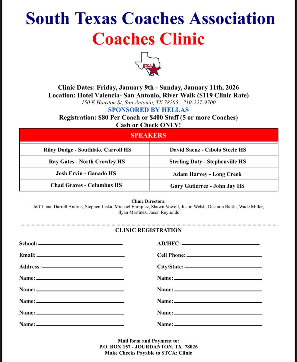CoachesSouth's tweet photo. 🚨 It’s still not to late… Call today or tomorrow and get locked in at our Clinic Rate of $119… 210-227-9700 https://t.co/KoOFVPizK0