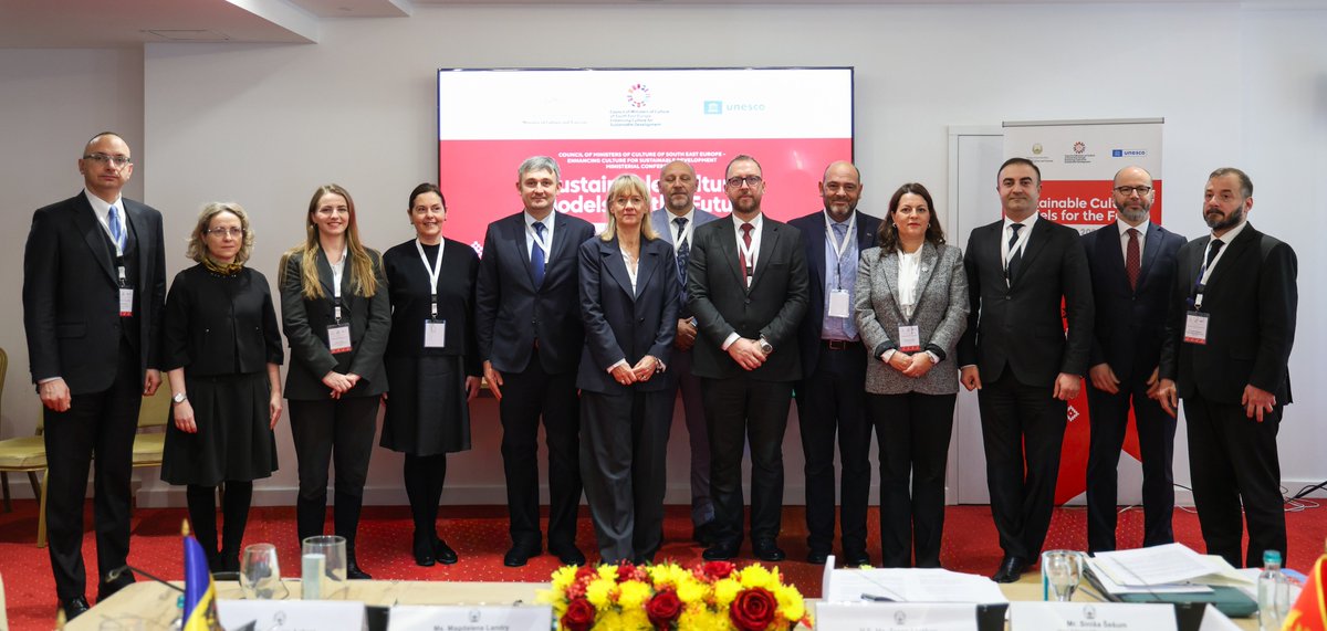 UNESCOVenice's tweet photo. 🌍#CoMoCoSEE: Enhancing Culture for #SustainableDevelopment 🏛️
With @UNESCO’s support, on 12 December,r the Council of Ministers of Culture of #SouthEastEurope gathered in #Ohrid to discuss sustainable cultural models for the future! ✨
🤝🇦🇱🇧🇦🇧🇬🇭🇷🇬🇷🇲🇩🇲🇪🇲🇰🇷🇴🇷🇸🇸🇮🇹🇷 👏 https://t.co/UIt6zHsNzY