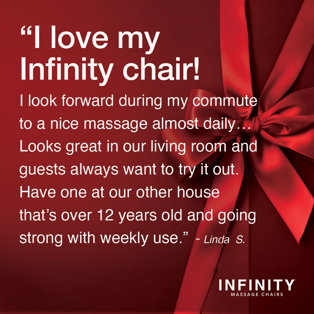 Infinity_Chairs's tweet image. An Infinity Massage Chair is not just a treat, but a real treatment for body and mind.

 Find a dealer or event near you to try one in person: hubs.li/Q03WZ4h_0

#InfinityMassageChairs #HolidayGifts #BackRelief #CouplesGift