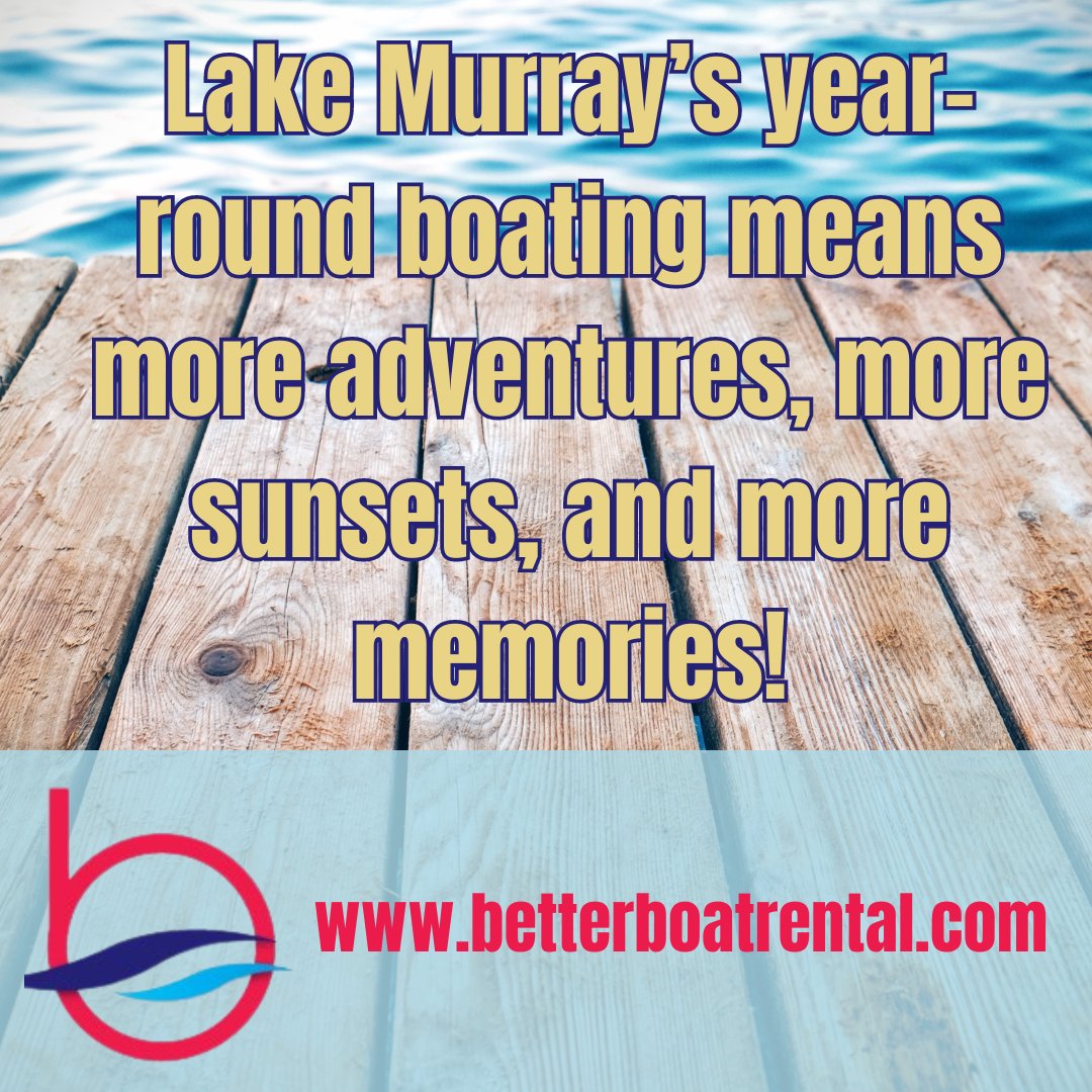 BetterBoatingLM's tweet image. Cheers to the most beautiful time of the year! 
Who doesn't love boating in South Carolina? With a forecast of low 60s and 70s in the near future, it's the perfect time to enjoy the beauty and quiet of Lake Murray! 

Make your reservations!
👉👉👉  loom.ly/f-yy8eI