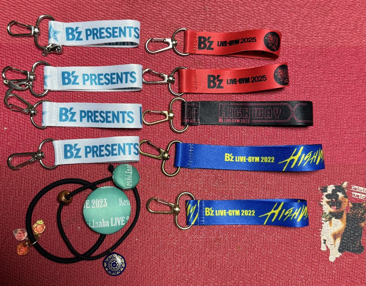 B'z ガチャのネックストラップとマスキングテープで作ったキーホルダー